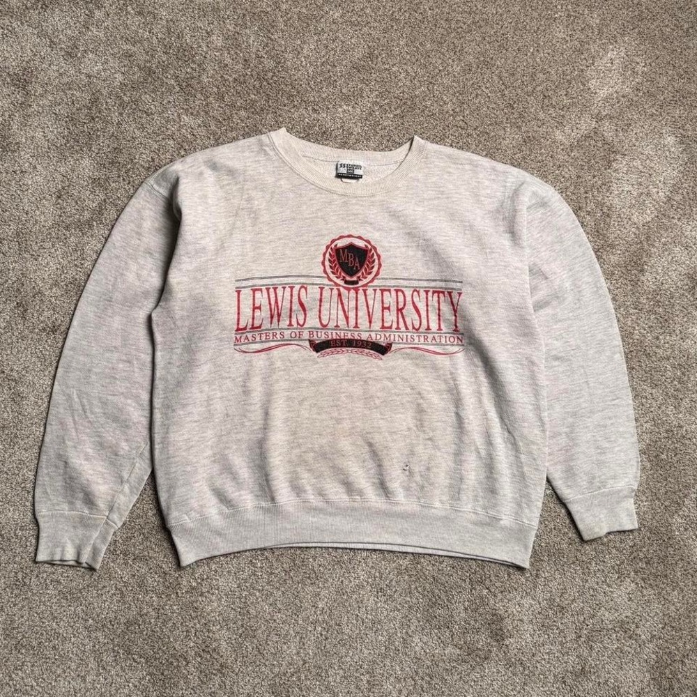 VINTAGE STURDY SWEATS MADE IN USA "LEWIS UNIVERSITY" SWEATSHIRT‎